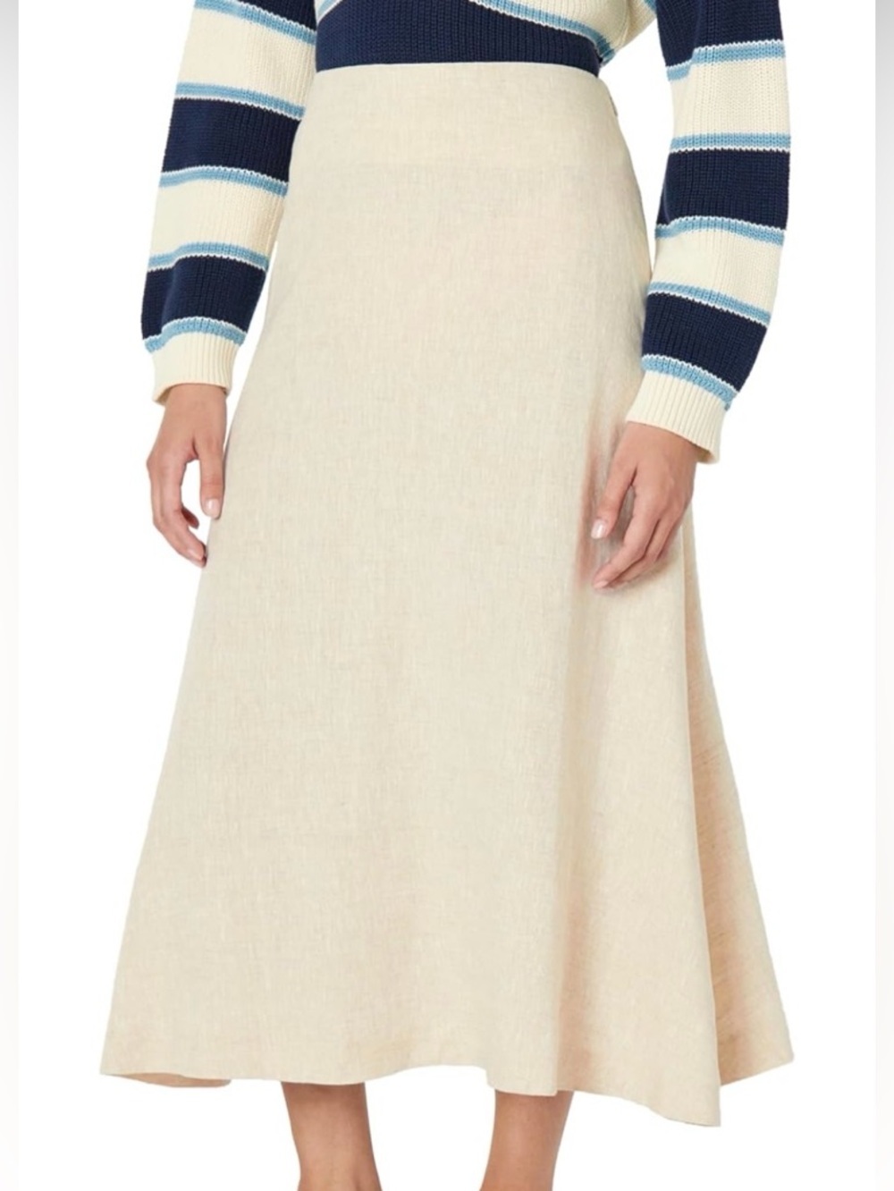 The Drop Womens Sicily Linen Midi Skirt XL